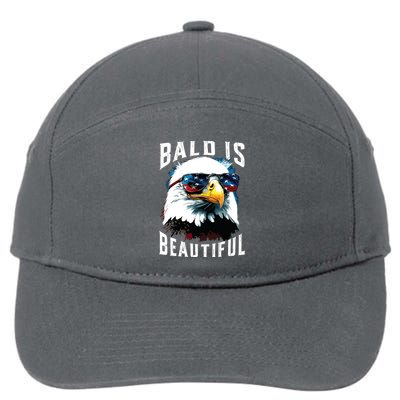 4th Of July Independence Day Bald Eagle Bald Is Beautiful 7-Panel Snapback Hat
