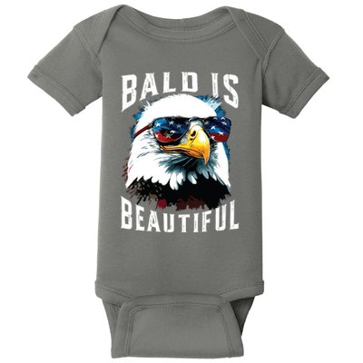 4th Of July Independence Day Bald Eagle Bald Is Beautiful Baby Bodysuit