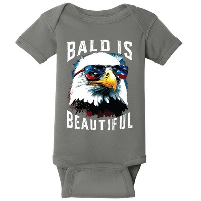 4th Of July Independence Day Bald Eagle Bald Is Beautiful Baby Bodysuit