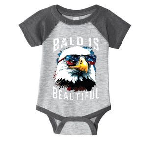 4th Of July Independence Day Bald Eagle Bald Is Beautiful Infant Baby Jersey Bodysuit