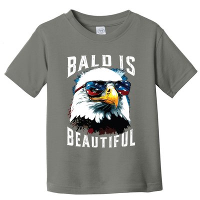 4th Of July Independence Day Bald Eagle Bald Is Beautiful Toddler T-Shirt