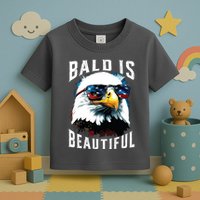 4th Of July Independence Day Bald Eagle Bald Is Beautiful Toddler T-Shirt