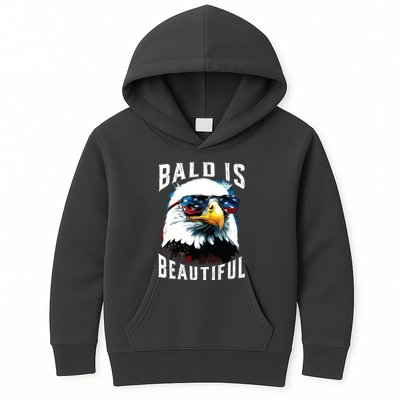 4th Of July Independence Day Bald Eagle Bald Is Beautiful Kids Hoodie
