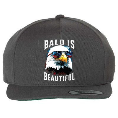 4th Of July Independence Day Bald Eagle Bald Is Beautiful Wool Snapback Cap