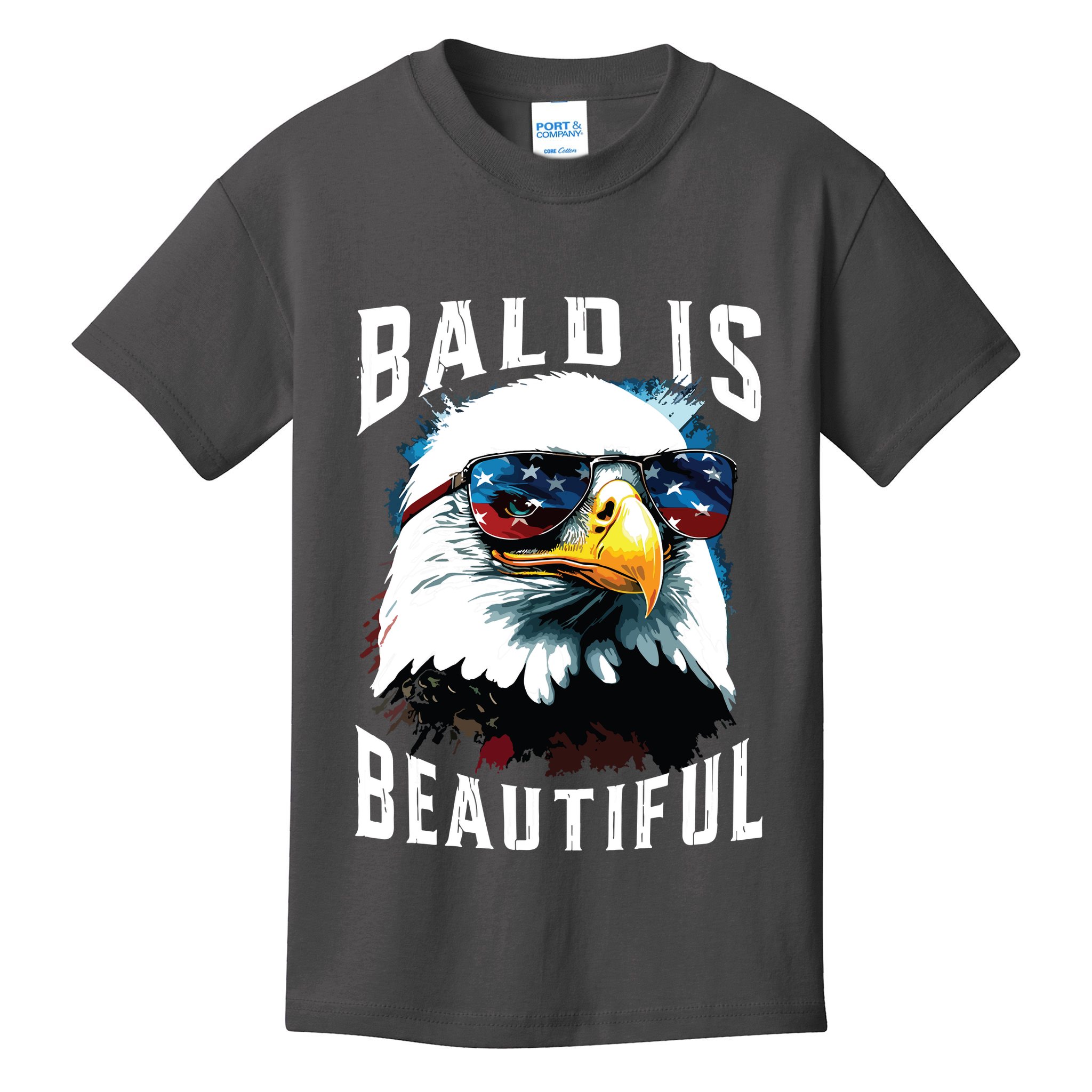 4th Of July Independence Day Bald Eagle Bald Is Beautiful Kids T-Shirt