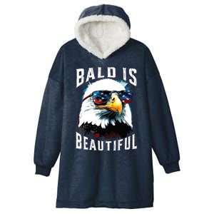 4th Of July Independence Day Bald Eagle Bald Is Beautiful Hooded Wearable Blanket