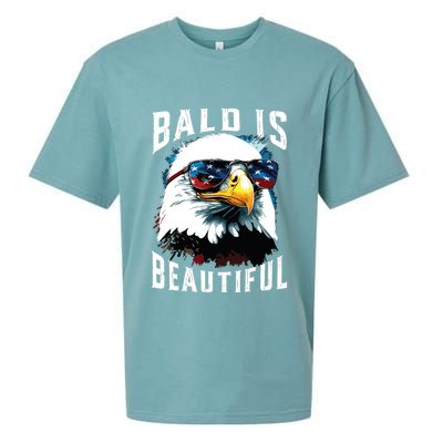 4th Of July Independence Day Bald Eagle Bald Is Beautiful Sueded Cloud Jersey T-Shirt