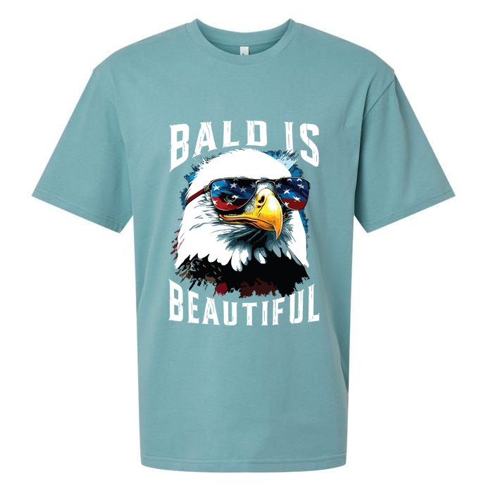 4th Of July Independence Day Bald Eagle Bald Is Beautiful Sueded Cloud Jersey T-Shirt