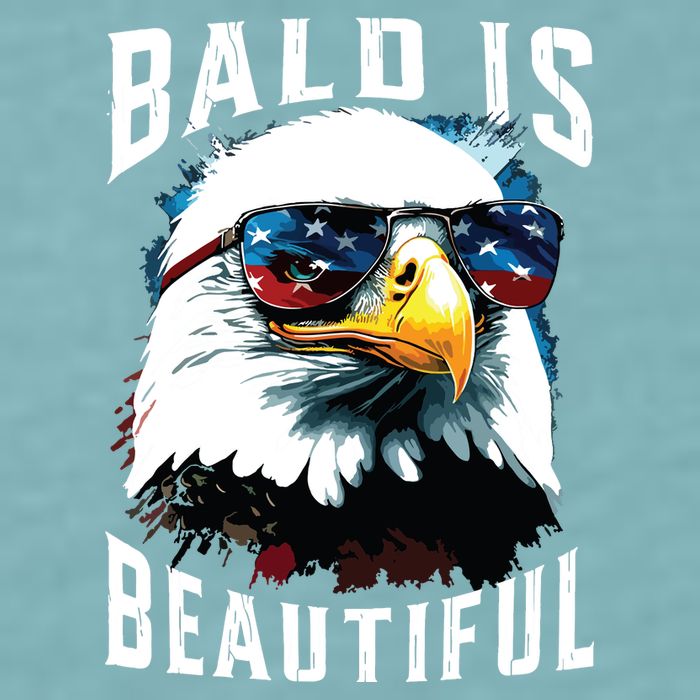 4th Of July Independence Day Bald Eagle Bald Is Beautiful Sueded Cloud Jersey T-Shirt