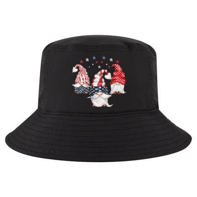 4th Of July Patriotic Gnomes Funny Cute American Usa Flag Cool Comfort Performance Bucket Hat