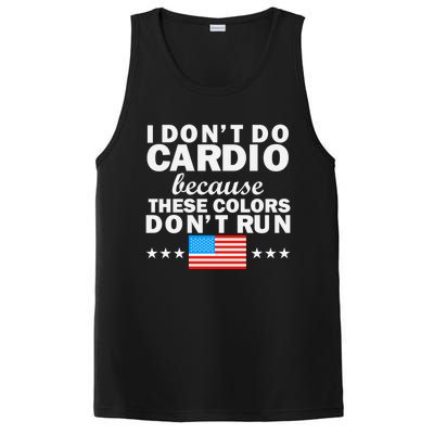 4th Of July Usa Flag I Don't Do Cardio Exercise Fitness Gift PosiCharge Competitor Tank