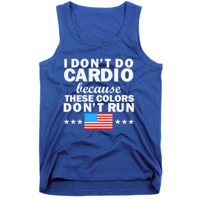 4th Of July Usa Flag I Don't Do Cardio Exercise Fitness Gift Tank Top