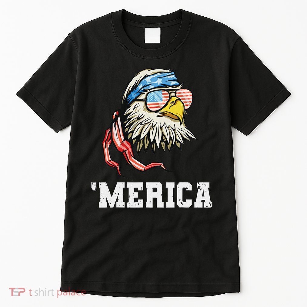 4th Of July Merica Usa Flag Bald Eagle Patriotic Veteran Tall T-Shirt