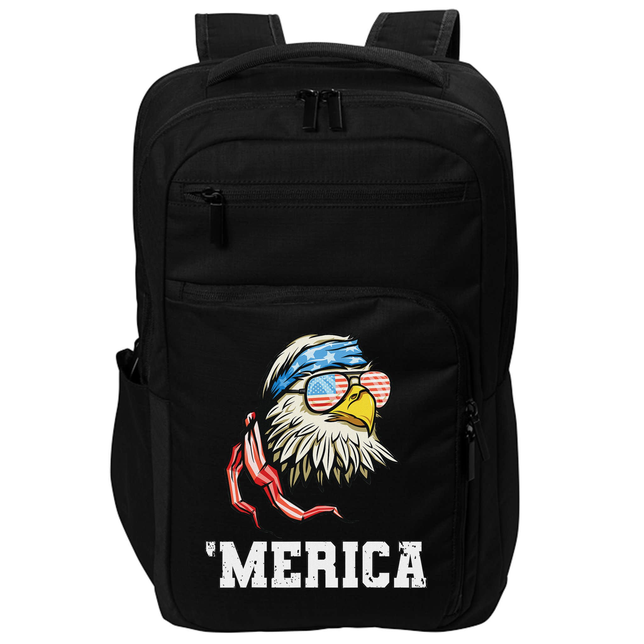 4th Of July Merica Usa Flag Bald Eagle Patriotic Veteran Impact Tech Backpack