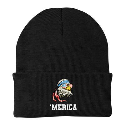 4th Of July Merica Usa Flag Bald Eagle Patriotic Veteran Beanie