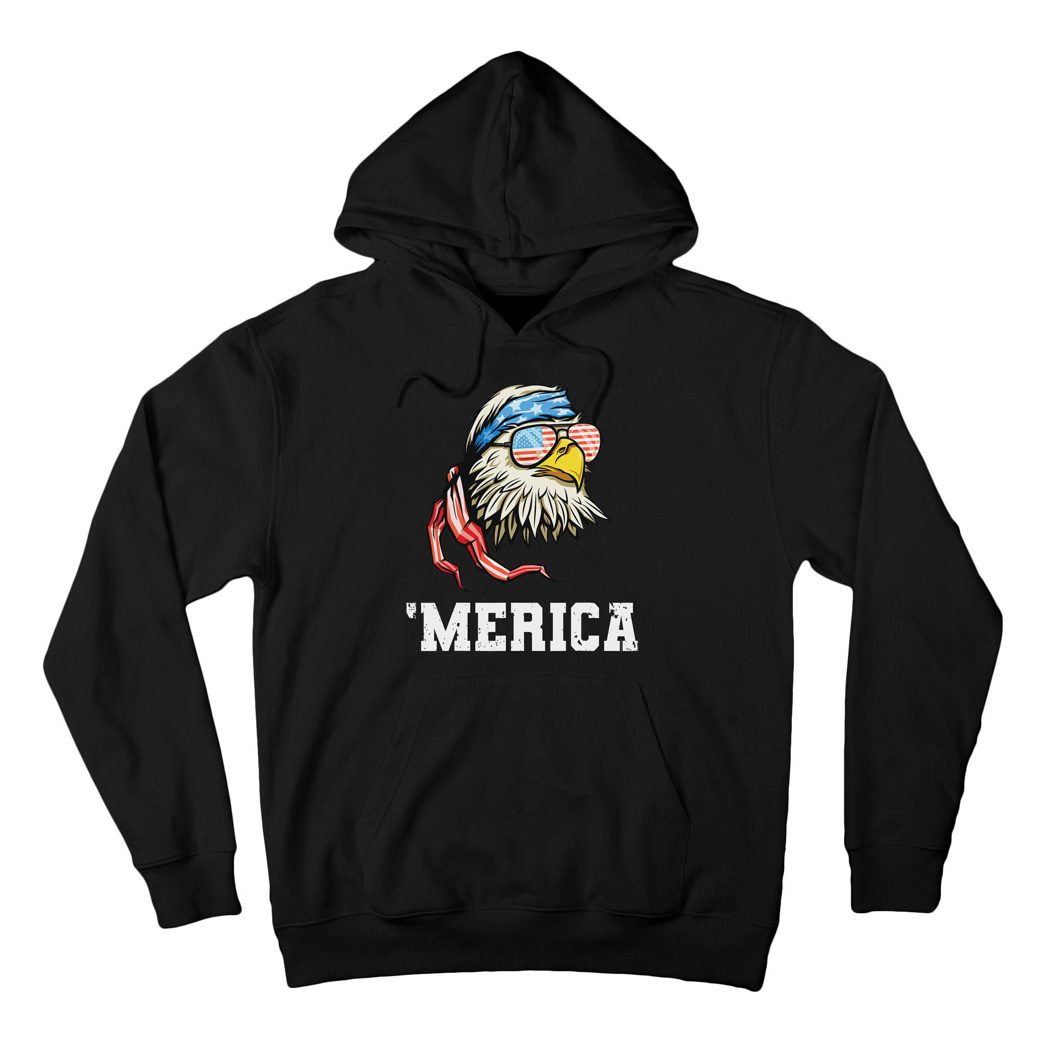 4th Of July Merica Usa Flag Bald Eagle Patriotic Veteran Tall Hoodie