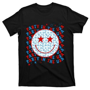 4th Of July Women Men Party In The USA Smiley Face T-Shirt