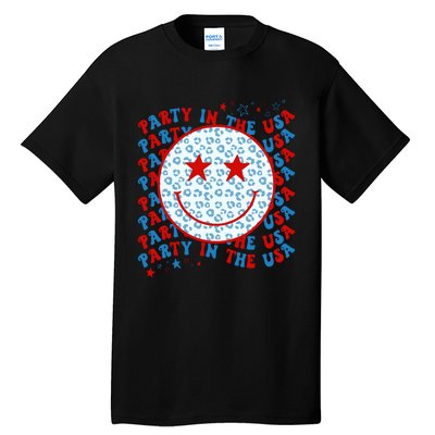 4th Of July Women Men Party In The USA Smiley Face Tall T-Shirt