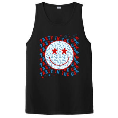 4th Of July Women Men Party In The USA Smiley Face PosiCharge Competitor Tank