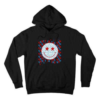 4th Of July Women Men Party In The USA Smiley Face Tall Hoodie