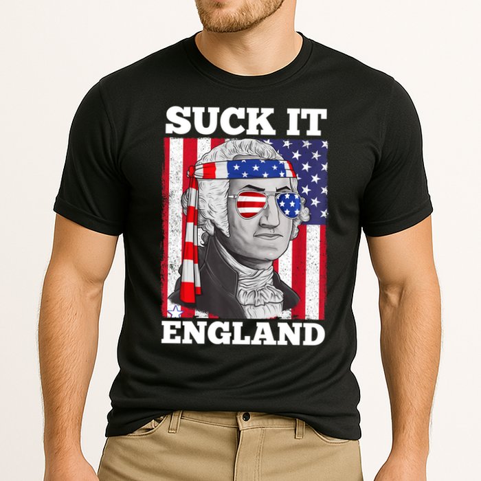4th Of July Suck It England Washington In Patriotic Shade Performance Shirt