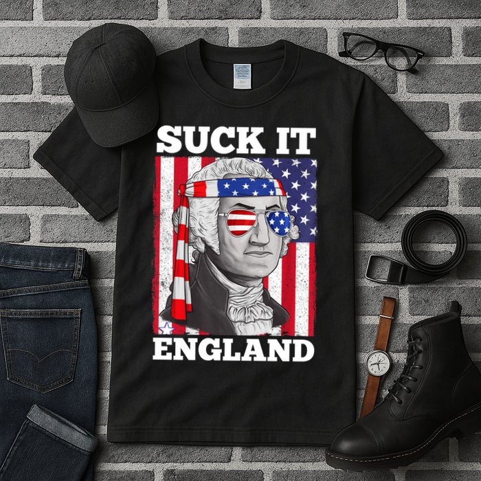 4th Of July Suck It England Washington In Patriotic Shade Tall T-Shirt