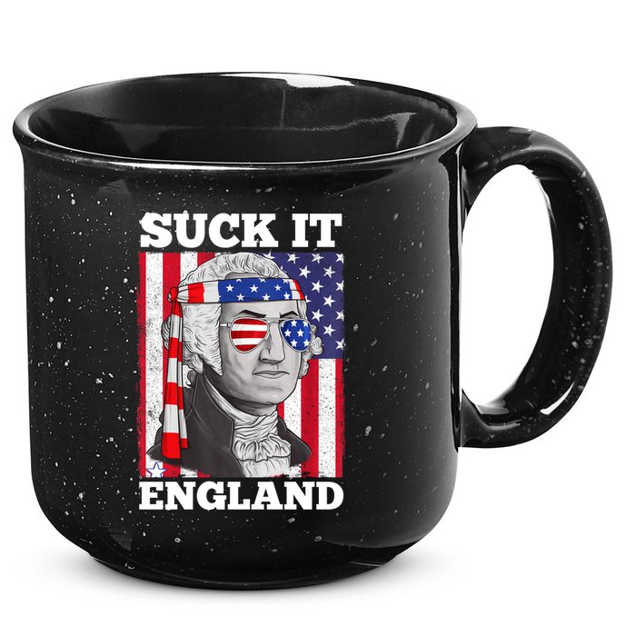 4th Of July Suck It England Washington In Patriotic Shade 15oz Campfire Ceramic Mug