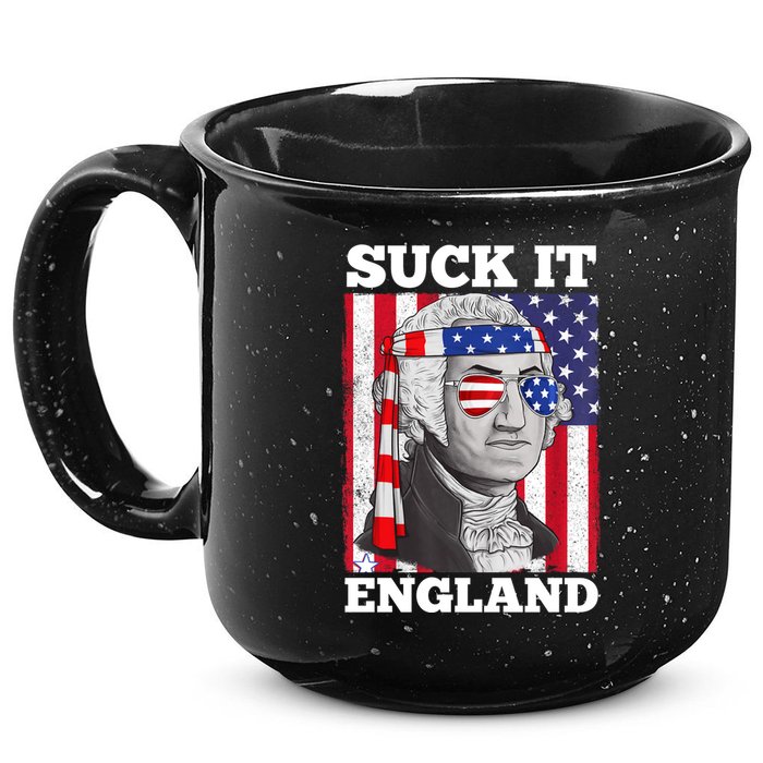 4th Of July Suck It England Washington In Patriotic Shade 15oz Campfire Ceramic Mug