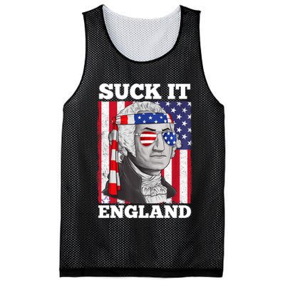 4th Of July Suck It England Washington In Patriotic Shade Mesh Reversible Basketball Jersey Tank