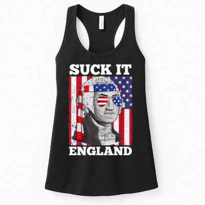 4th Of July Suck It England Washington In Patriotic Shade Womens Tank Top