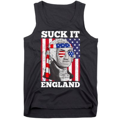 4th Of July Suck It England Washington In Patriotic Shade Tank Top