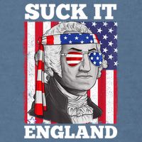 4th Of July Suck It England Washington In Patriotic Shade Garment-Dyed Sweatshirt