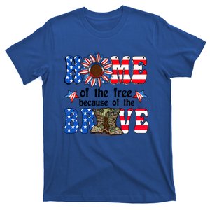 4th Of July Usa Flag Home Of The Free Because Of The Brave Gift T-Shirt