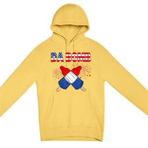 4th Of July DA Bomb Popsicle Pop You American Flag Men Women Premium Pullover Hoodie