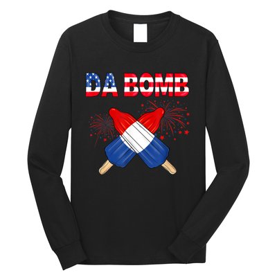 4th Of July DA Bomb Popsicle Pop You American Flag Men Women Long Sleeve Shirt