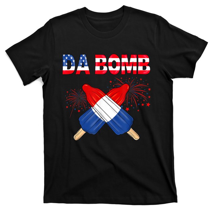 4th Of July DA Bomb Popsicle Pop You American Flag Men Women T-Shirt