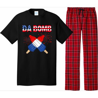 4th Of July DA Bomb Popsicle Pop You American Flag Men Women Pajama Set