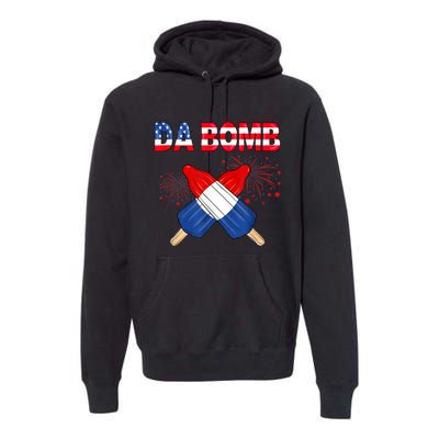 4th Of July DA Bomb Popsicle Pop You American Flag Men Women Premium Hoodie