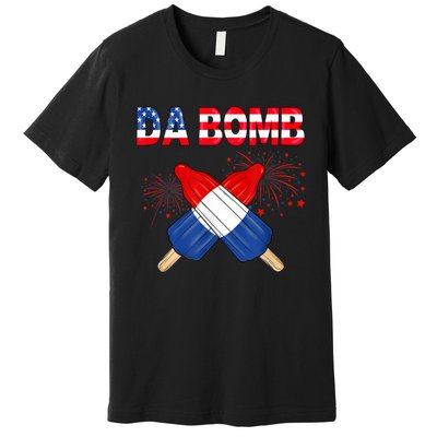 4th Of July DA Bomb Popsicle Pop You American Flag Men Women Premium T-Shirt