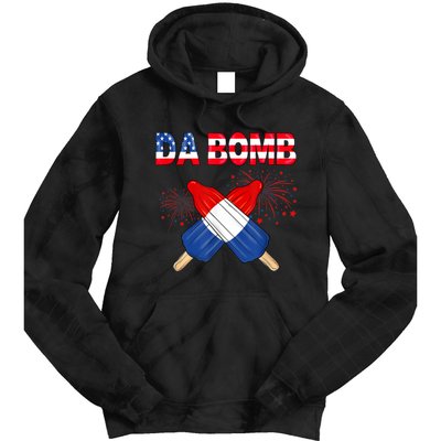 4th Of July DA Bomb Popsicle Pop You American Flag Men Women Tie Dye Hoodie