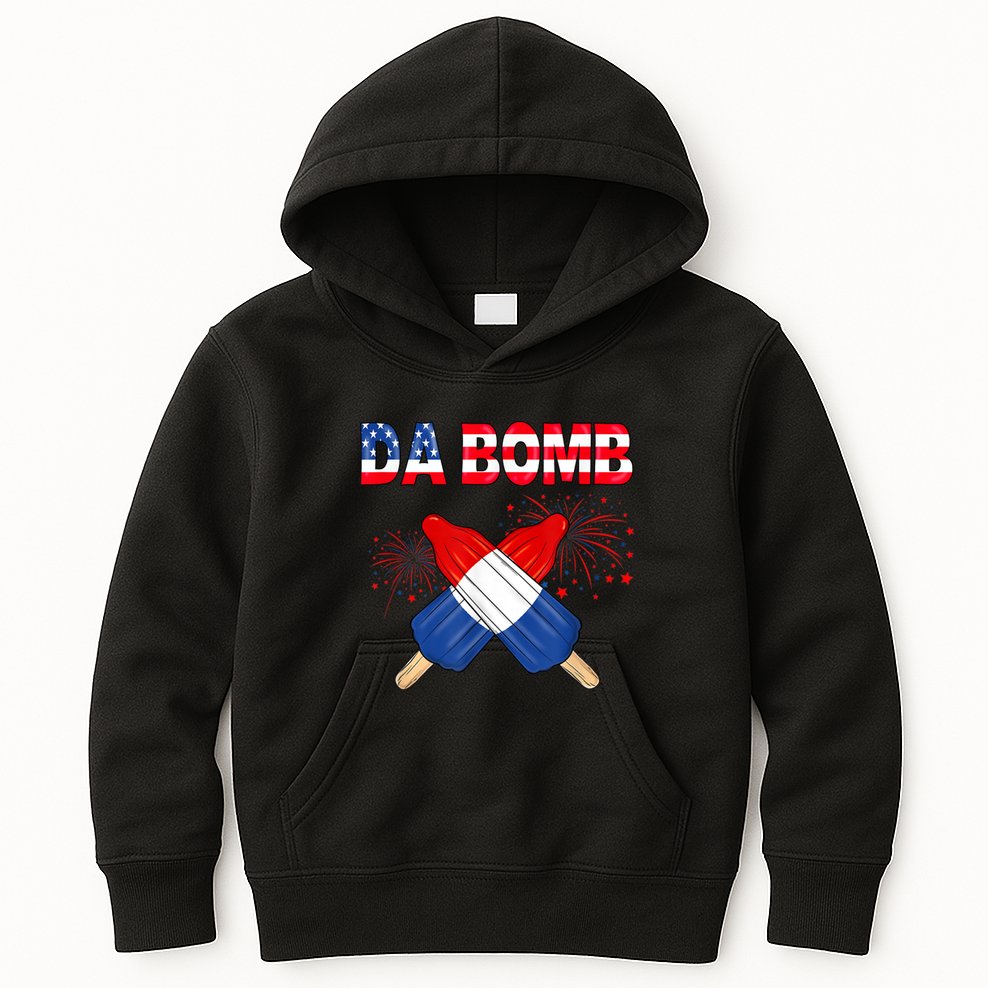4th Of July DA Bomb Popsicle Pop You American Flag Men Women Kids Hoodie