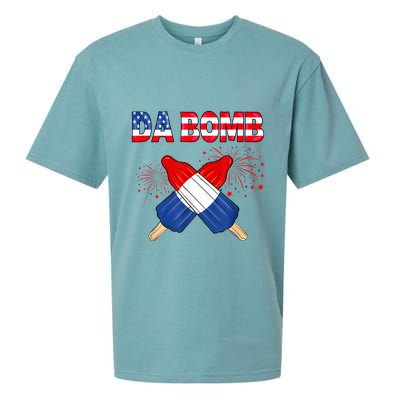4th Of July DA Bomb Popsicle Pop You American Flag Men Women Sueded Cloud Jersey T-Shirt
