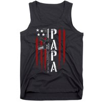 4th of July Papa Dad Daddy AR15 Gun Patriotic Fathers Day Tank Top