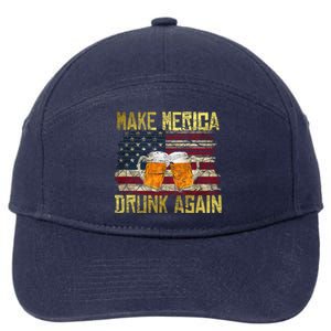 4th Of July Make America Drunk Again Cute Gift 7-Panel Snapback Hat