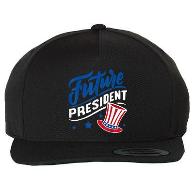 4th Of July Usa America Patriotic Apparel Fidima Future President Wool Snapback Cap