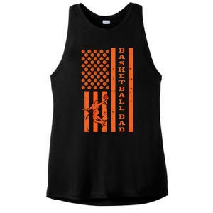 4th Of July Fathers Day Patriotic American Basketball Dad Gift Ladies PosiCharge Tri-Blend Wicking Tank