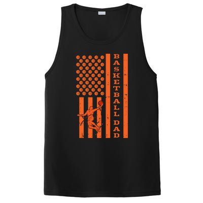 4th Of July Fathers Day Patriotic American Basketball Dad Gift PosiCharge Competitor Tank