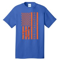 4th Of July Fathers Day Patriotic American Basketball Dad Gift Tall T-Shirt