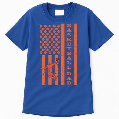 4th Of July Fathers Day Patriotic American Basketball Dad Gift Tall T-Shirt