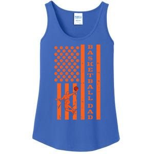 4th Of July Fathers Day Patriotic American Basketball Dad Gift Ladies Essential Tank